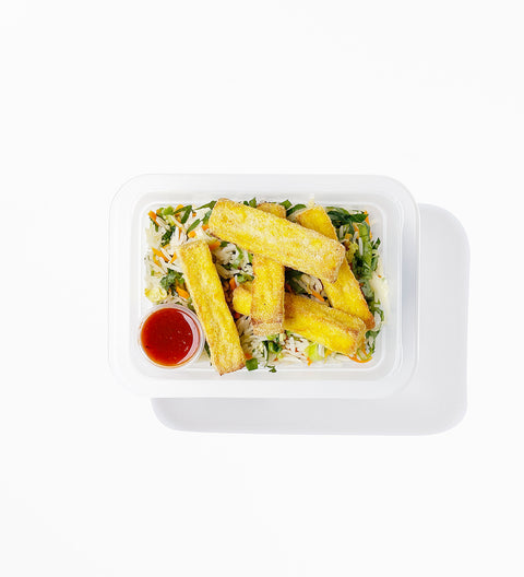 Sweet Chilli Air Fried Tofu & Fried Rice
