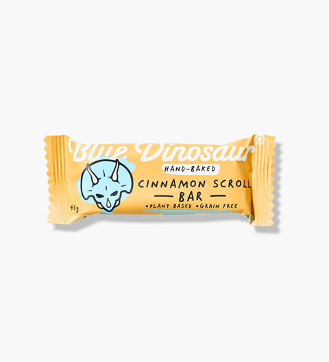 Blue Dinosaur Snack Bar - Cinnamon Scroll